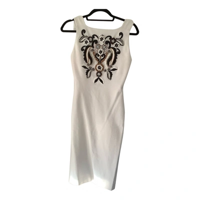 Pre-owned Dsquared2 Mid-length Dress In White