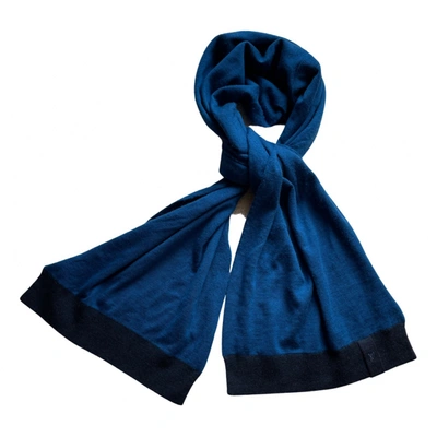 Pre-owned Louis Vuitton Cashmere Scarf & Pocket Square In Blue