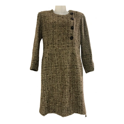 Pre-owned Valentino Wool Mid-length Dress In Green