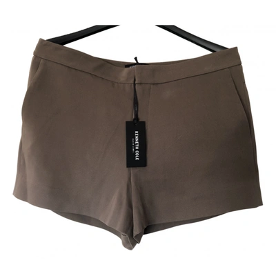 Pre-owned Kenneth Cole Silk Shorts In Anthracite