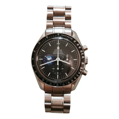 Pre-owned Omega Speedmaster Watch In Black