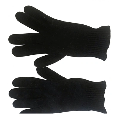 Pre-owned Borbonese Wool Gloves In Black