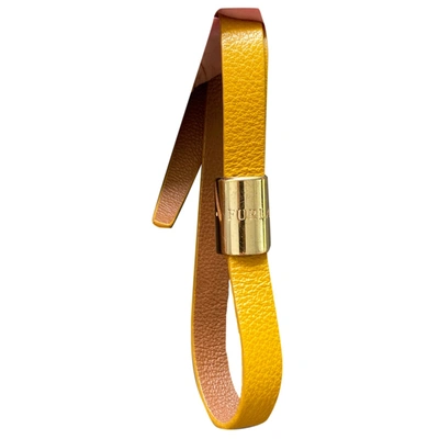 Pre-owned Furla Leather Bracelet In Yellow
