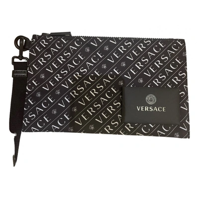 Pre-owned Versace Silk Small Bag In Black