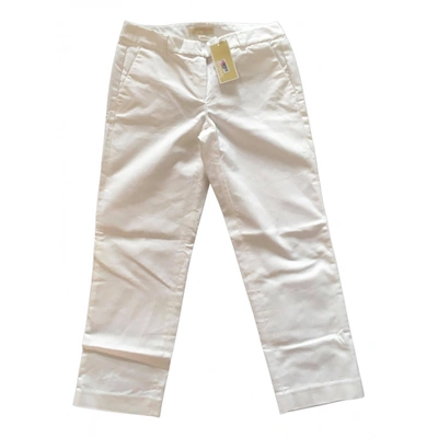 Pre-owned Michael Kors Trousers In White