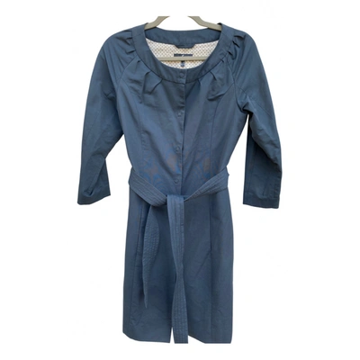 Pre-owned Daniel Hechter Trench Coat In Blue