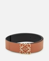 Loewe Reversible Anagram Belt In Brown