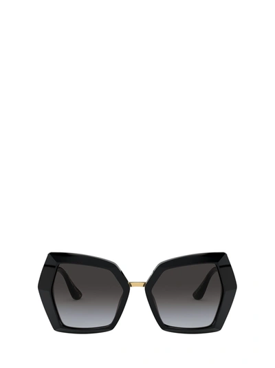 Dolce & Gabbana Irregular Sunglasses In Light Grey Gradient Black
