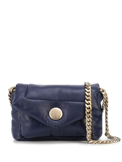 Proenza Schouler Puffy Napa Small Chain Shoulder Bag In Dark Navy