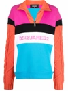 Dsquared2 Colour-block Sweatshirt In 粉色