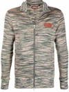 Palm Angels X Missoni Knitted Track Jacket In 绿色