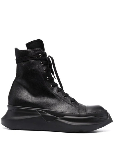 Rick Owens Drkshdw Oversize-sole Lace-up Boots In 黑色