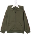 Il Gufo Camouflage-trimmed Hoodie In 绿色