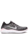 Nike Free Rn Flyknit 2018 Black/white-pink Foam 942839-007 Women's