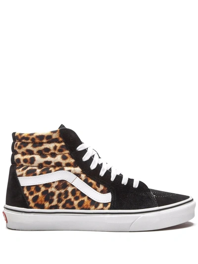 Vans Sk8 Leopard High-top Sneakers In Black