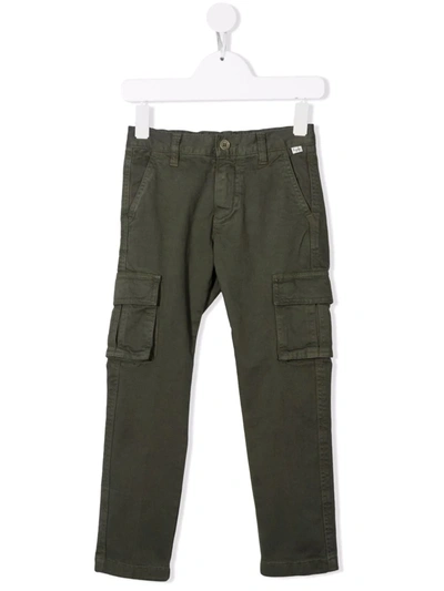 Il Gufo Kids' Slim-cut Cargo Trousers In 绿色