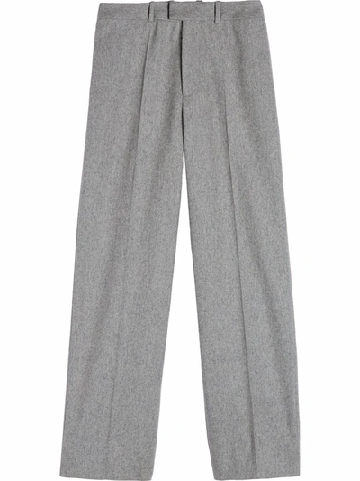 Off-white Straight-leg Tailored Trousers In Grey
