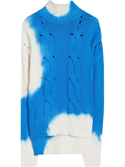 Off-white Blue And Cream Polyamide And Cotton Jumper