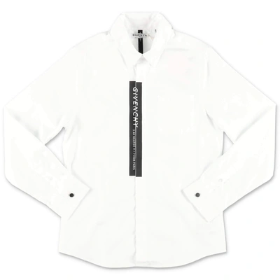 Givenchy Kids Logo Stripe Printed Shirt In White