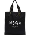 MSGM LARGE LOGO-PRINT TOTE BAG