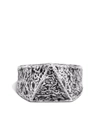 John Hardy Men's Sterling Silver Classic Chain Reticulated Tiga Ring In 银色