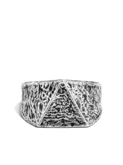 John Hardy Men's Sterling Silver Classic Chain Reticulated Tiga Ring