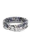 John Hardy Men's Sterling Silver Classic Chain Multi Stone Transformable Wrap Bracelet In Silver