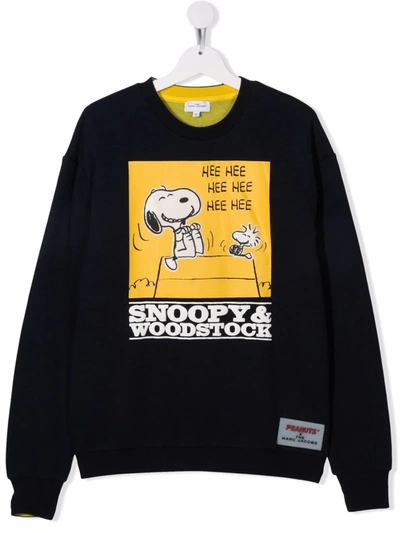 The Marc Jacobs Kids' X Peanuts Snoopy-print Cotton Sweatshirt In 蓝色