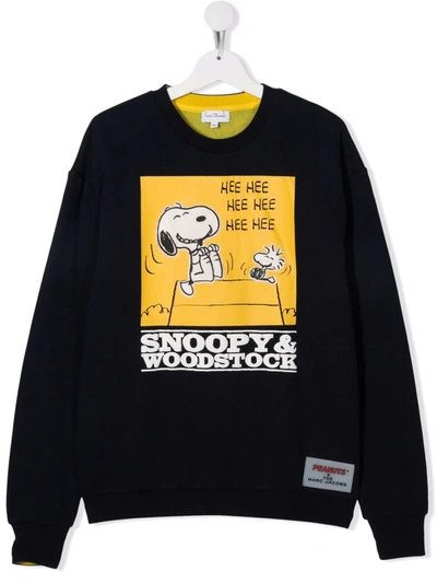 Marc Jacobs Kids' X Peanuts Snoopy-print Cotton Sweatshirt In 蓝色