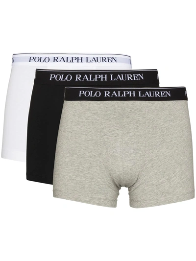 Polo Ralph Lauren Pack Of 3 Logo Waistband Briefs In 黑色