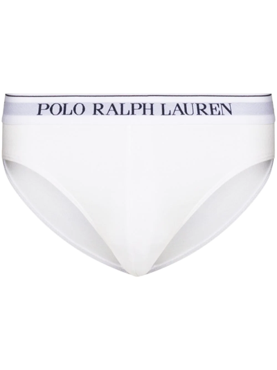 Polo Ralph Lauren Pack Of 3 Logo Waistband Briefs In 白色