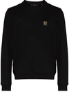 Belstaff Patch Logo Crew Sweat In Black