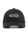 GANNI LOGO-EMBROIDERED BASEBALL CAP