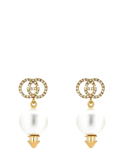 Gucci Interlocking G Earrings With Pearl In Undefined