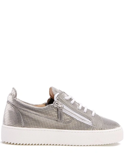 Giuseppe Zanotti Gail Metallic Trainers In Silver
