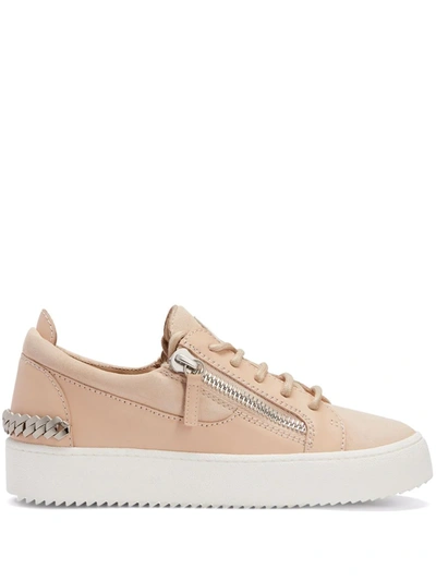 Giuseppe Zanotti Gail Chain-link Detail Trainers In Pink