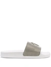 GIUSEPPE ZANOTTI METALLIC-FINISH BRETT SLIDES