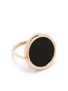 GINETTE NY 18KT ROSE GOLD ONYX DISC RING