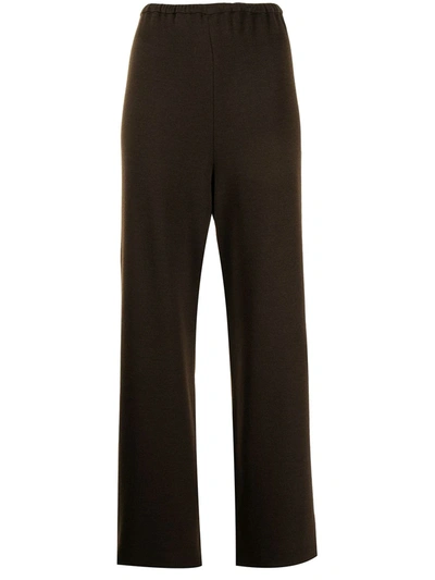 16arlington Mandrake Wool-blend Wide-leg Trousers In Chocolate