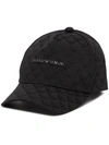 Emporio Armani Allover Logo Baseball Cap In Black