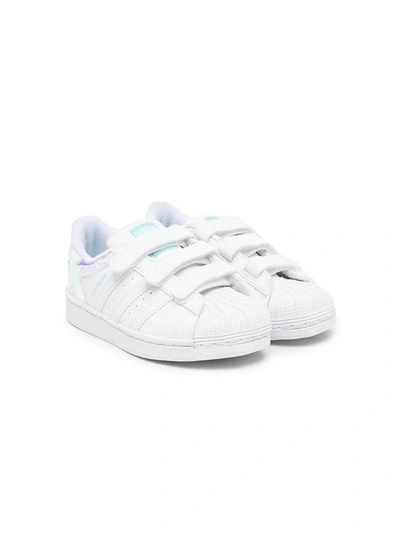 Adidas Originals Superstar Touch-strap Trainers In 白色