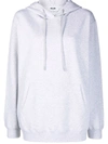 Msgm Logo-print Hoodie In 灰色
