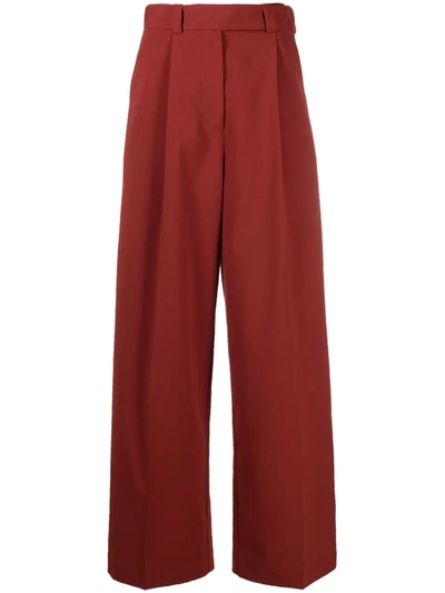 Aeron Manuela High-waisted Tailored Trousers In Bordeaux