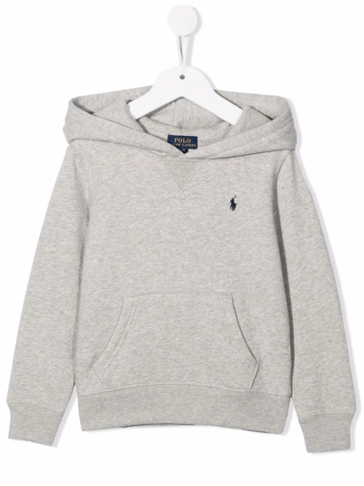 Ralph Lauren Polo Pony Long-sleeved Hoodie In 灰色