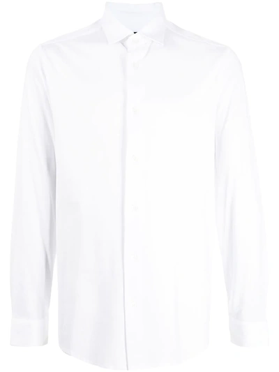 Emporio Armani Long-sleeve Evening Shirt In 白色