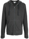 James Perse Fitted Zip-up Hoodie In Carbone In 灰色