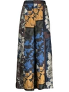 BIYAN FLORAL CROPPED TROUSERS