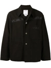 Visvim Logo-print Crinkle-effect Shirt Jacket In 褐色