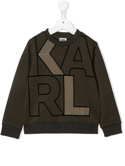Karl Lagerfeld Logo-print Sweatshirt In 绿色
