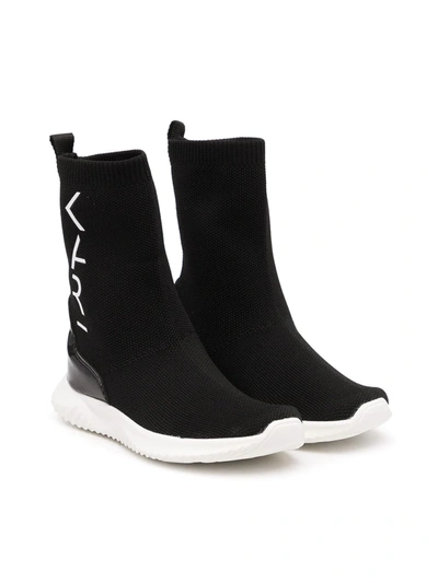 Karl Lagerfeld Logo Ankle Sock Boots In ModeSens